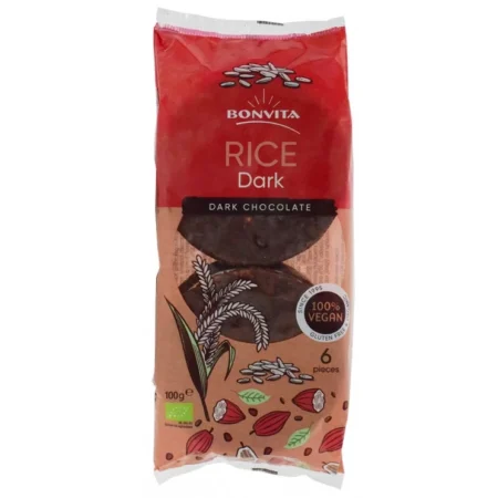 Ρυζογκοφρέτα Με Μαύρη Σοκολάτα ΒΙΟ 100γρ