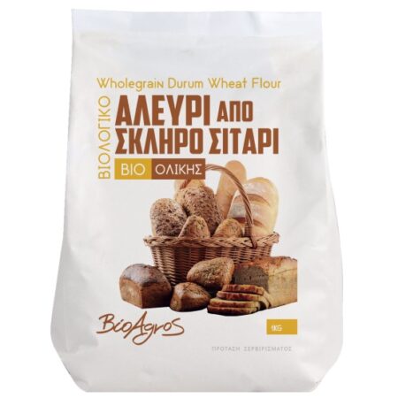 Αλεύρι από Σκληρό Σιτάρι Ολικής 1kg ΒΙΟ