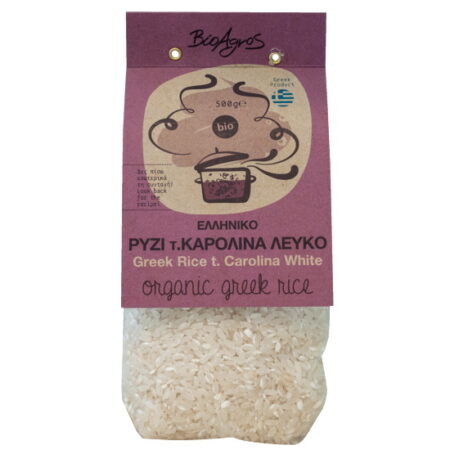 Ρύζι Καρολίνα Λευκό ΒΙΟ 500γρ
