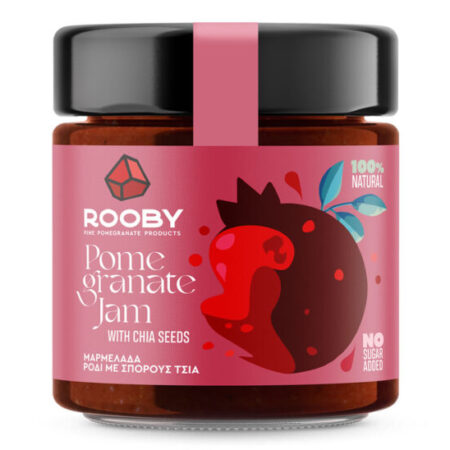 Μαρμελάδα Ρόδι με Σπόρους Chia 250γρ Rooby