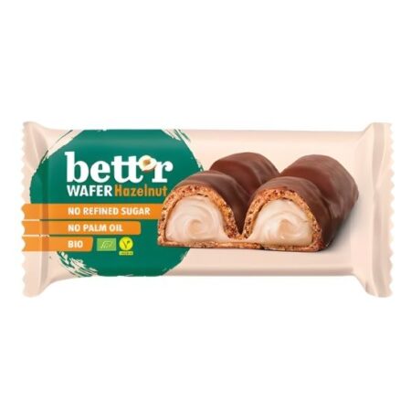 Γκοφρέτα με γέμιση φουντούκι και επικάλυψη σοκολάτας 30γρ ΒΙΟ